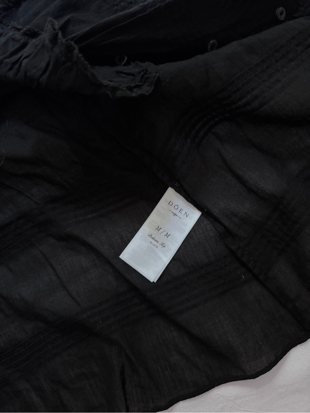 Doen Black Basalm Top - Picture 4 of 6